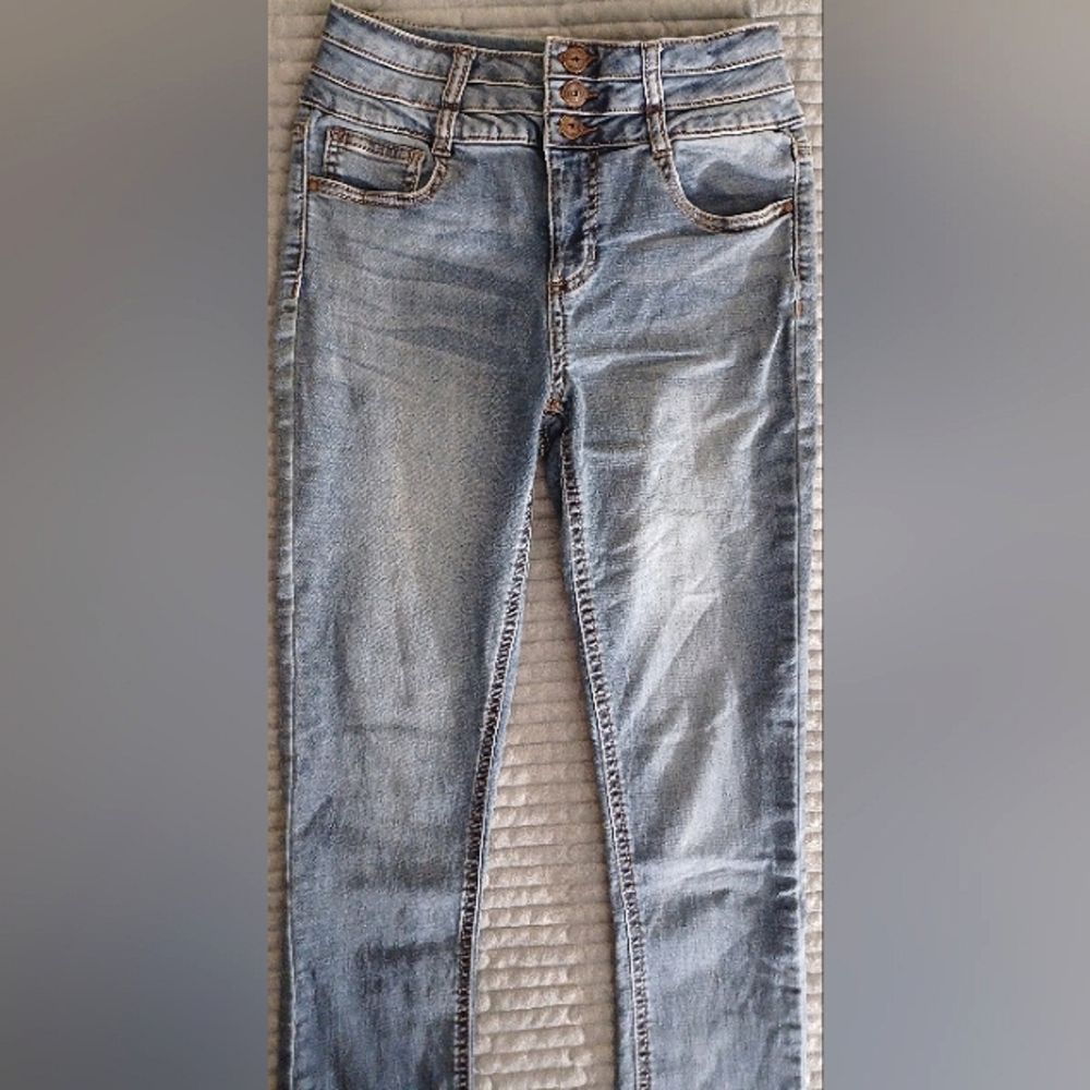 Vanilla Star High Rise Dark Denim Stretch Jeggings (7)